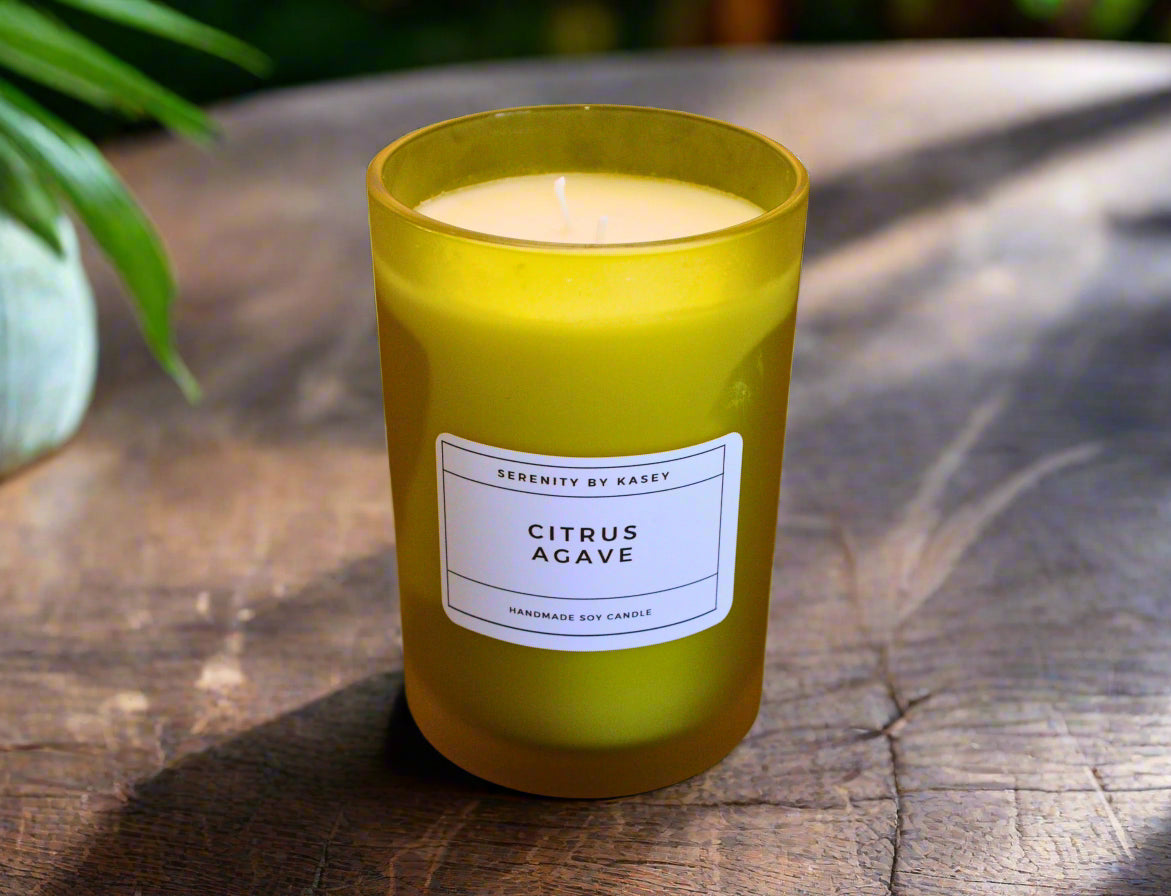 Recycled Candle Jar - Citrus Agave