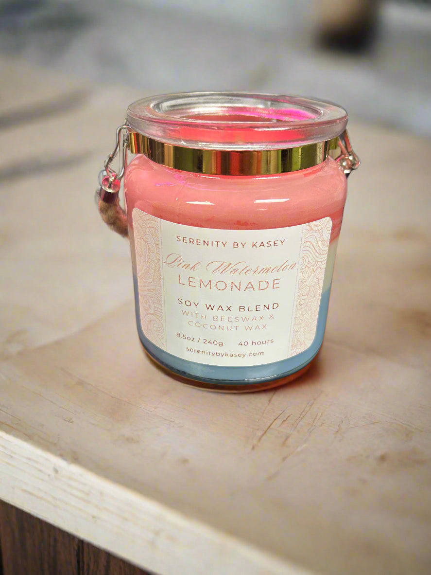 8.5oz Soy Blend Candle - Glass Jar w/rope