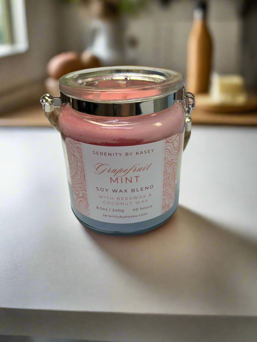 8.5oz Soy Blend Candle - Glass Jar w/rope