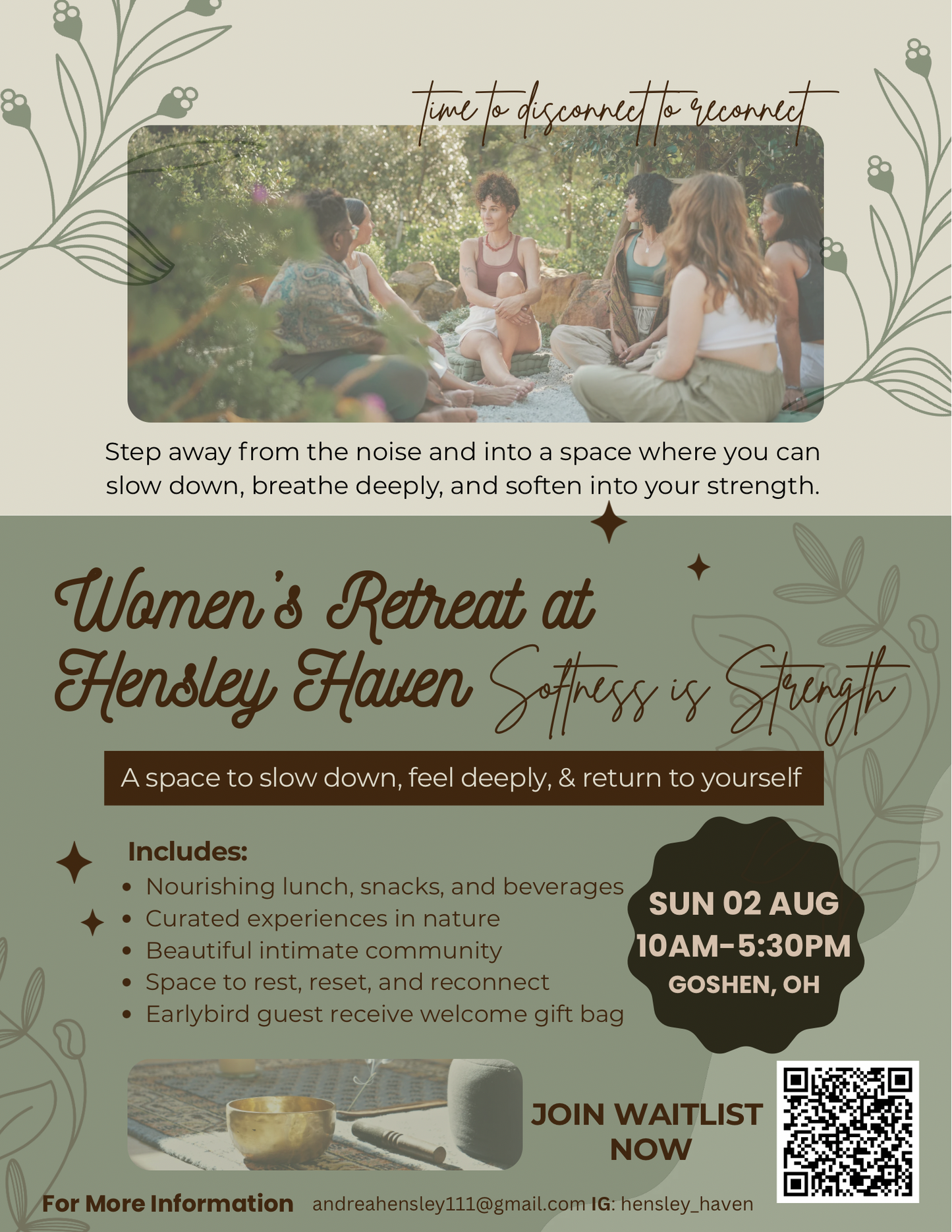 Aug 2, 2026 - Women's Day Retreat at Hensley Haven