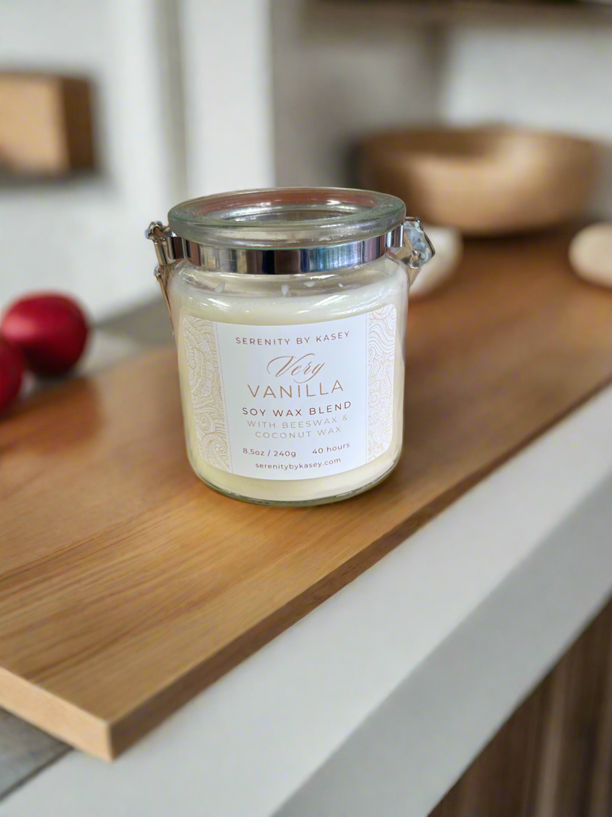 8.5oz Soy Blend Candle - Glass Jar w/rope