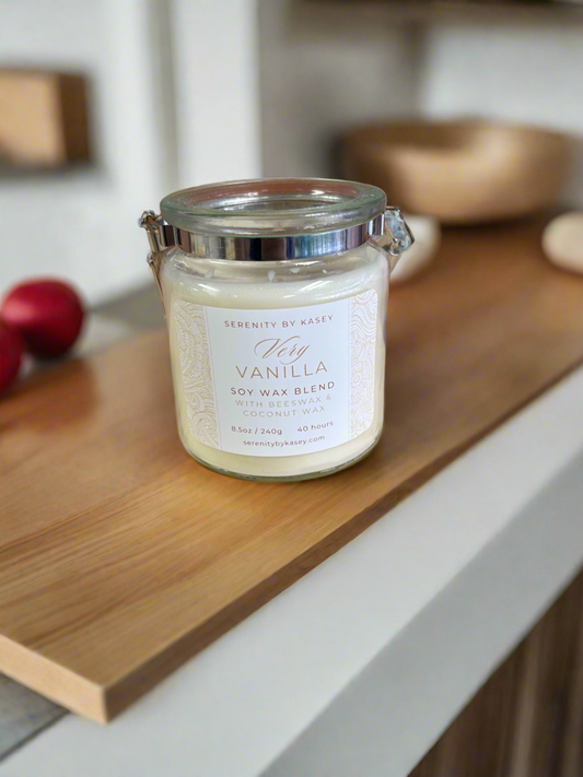 8.5oz Soy Blend Candle - Glass Jar w/rope